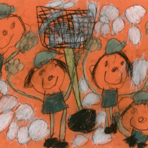 全国造形教育連盟賞　中村　陽咲　４歳　「たまいれがんばったよ」　静岡県