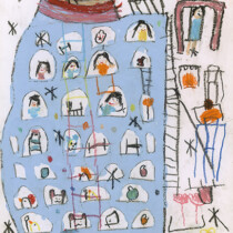 日本美術教育連合賞　佐賀野　桜都　６歳　「そらいろのたね」　和歌山県