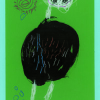 美育文化協会賞 「にこにこおかおのダチョウ」 小梁川 穣 3歳 北海道