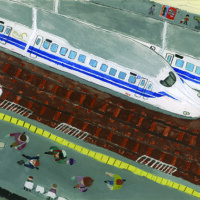 日本美術教育連合賞 「風を切って未来へ」 柳井 光貴 小6年 神奈川県