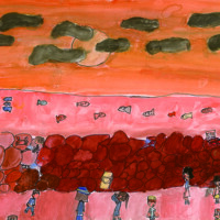 読売新聞社賞 「日が沈むまでカニ取りしたよ」 葛西 梨脩伽 小3年 青森県