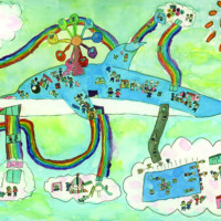 美育文化協会賞 「雲の上の遊園地」 伊藤 凛 小3年 埼玉県