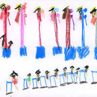 美育文化協会賞 「うえまでのぼれて うれしかったよ」 小谷 零 5歳 京都府