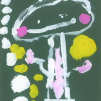 日本美術教育連合賞 「うさぎのおつきみパーティー」 西岡 縁 3歳 大阪府