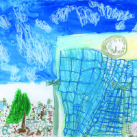 読売新聞社賞 「とうこうじかん」 櫨本 旺大朗 小1年 富山県