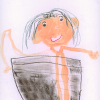 日本美術教育連合賞 「ステージに登れるようになったよ」 谷地 愛佳 4歳 青森県